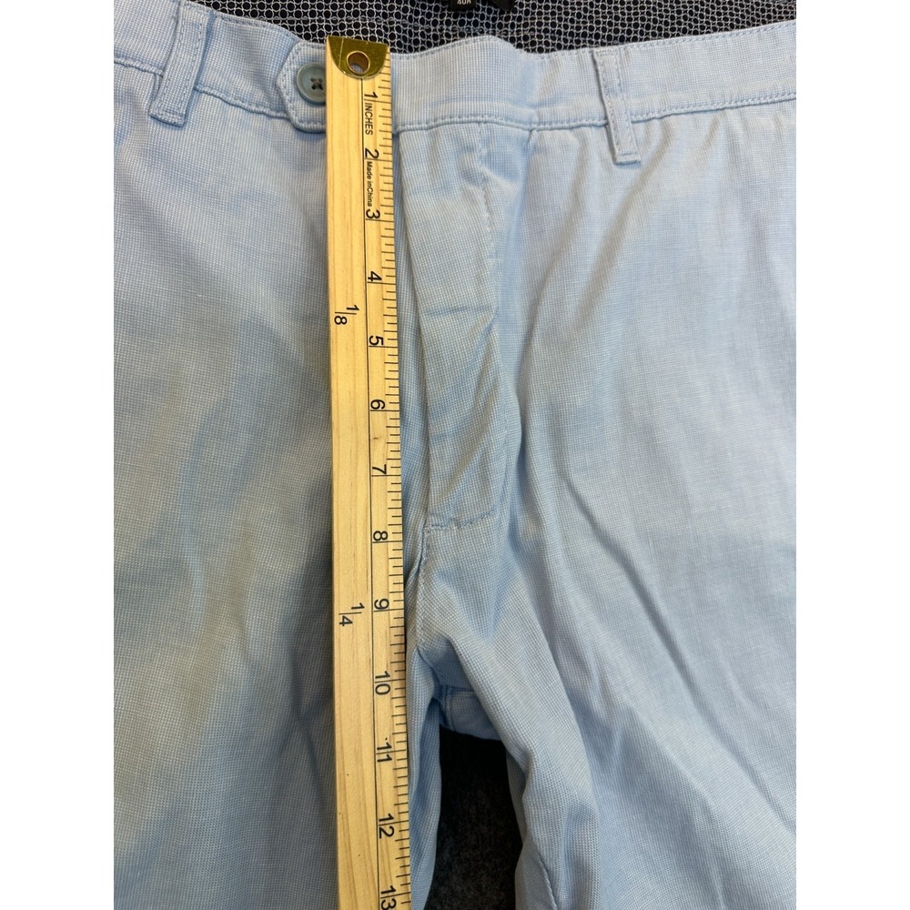 Ted Baker London Tailored Slim Fit Light Blue Micro-Check Shorts Men's Size 40 R - Picture 13 of 16